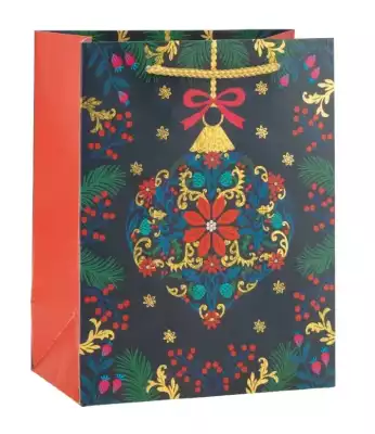 Новогодний подарочный пакет 14×8×18 см, мультиколор